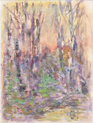 Рыбченков Борис Фёдорович. В старом парке. Заря вечерняя 